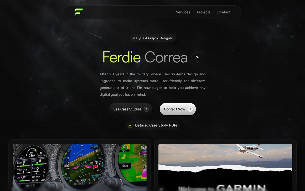 Screenshot of the imferdie.com homepage